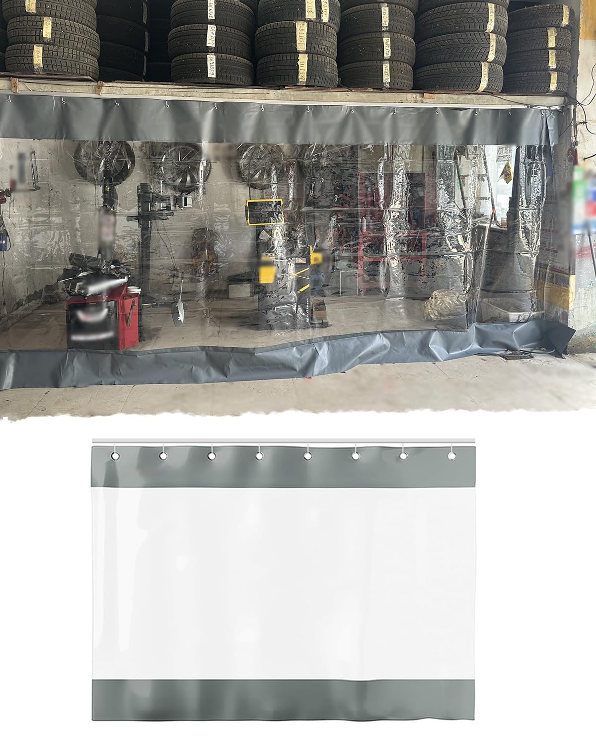 Séparateur réglable de 1,5 à 6 m pour stopper la poussière d'atelier et isoler le froid