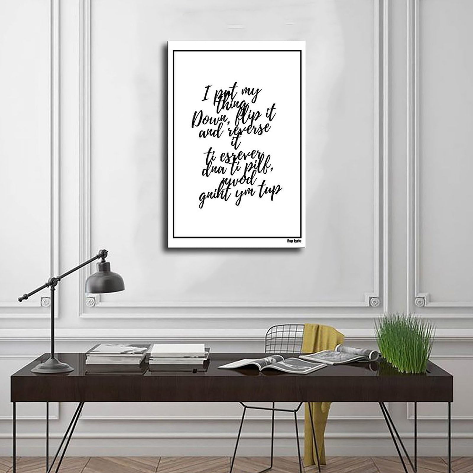 Poster su tela con citazione hip hop vecchia scuola, poster da parete, decorazione artistica da parete, dipinti per soggiorno e camera da letto, cornice decorativa: 61 cm di lunghezza x 91,4 cm di