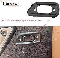Vista 3 de RLB-HILON Bisel de interruptor de bloqueo de puerta, compatible con Jeep Wrangler JK, para 2011 2012 2013 2014 2015 2016 2017 2018 año