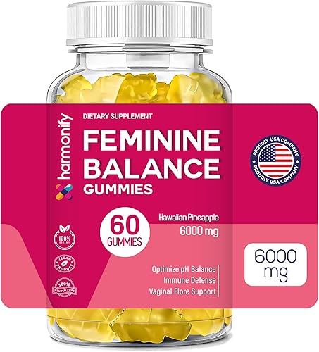 Miniatura 2 de Gomitas femeninas de piña - Probióticos para mujeres pH y probióticos vaginales suplemento - Vegano, probiótico sin gluten para mujer - 60 gomitas