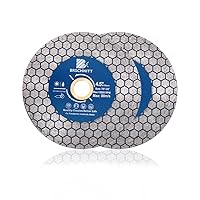 Vista 12 de Rueda de corte de granito de diamante de 5 pulgadas, amoladora angular soldada al vacío de 4.921 in, hoja de diamante para corte seco y húmedo