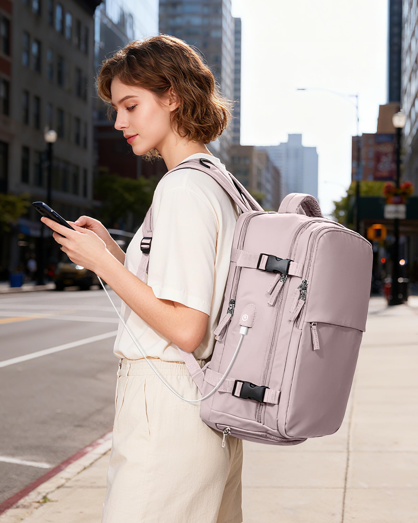 SZSYCN Zaino da Viaggio con Sottovuoto Ryanair 40x30x20 Wizzair Borse da Cabina per Ryanair 40x20x25 Bagaglio a Mano Sottovuoto con pompa,Zaino Casual per Laptop