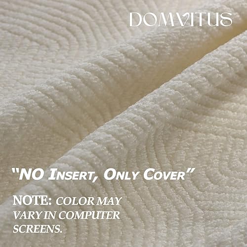 Miniatura 4 de DOMVITUS Juego de 2 fundas de almohada de 18 x 18 pulgadas, fundas de almohada decorativas para sofá, fundas de almohada neutras de lujo, fundas de