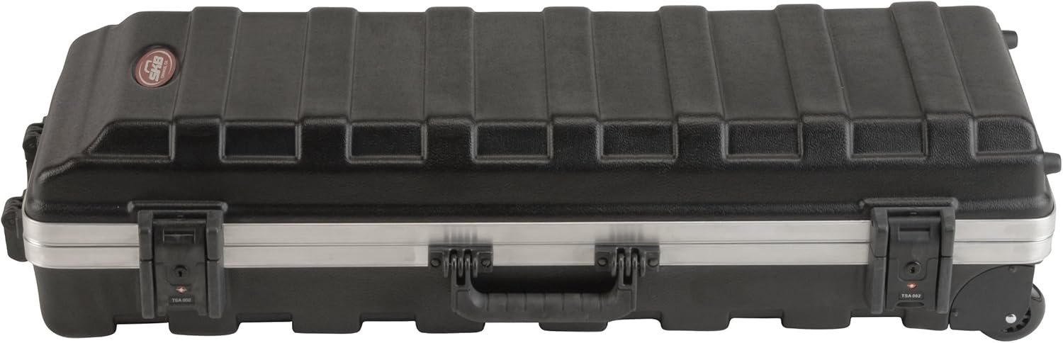 SKB Compact Stand Case 36-1/2 x 11-7/8 x 8-1/4 with Wheels & Straps, TSA Latches, Over molded Handle