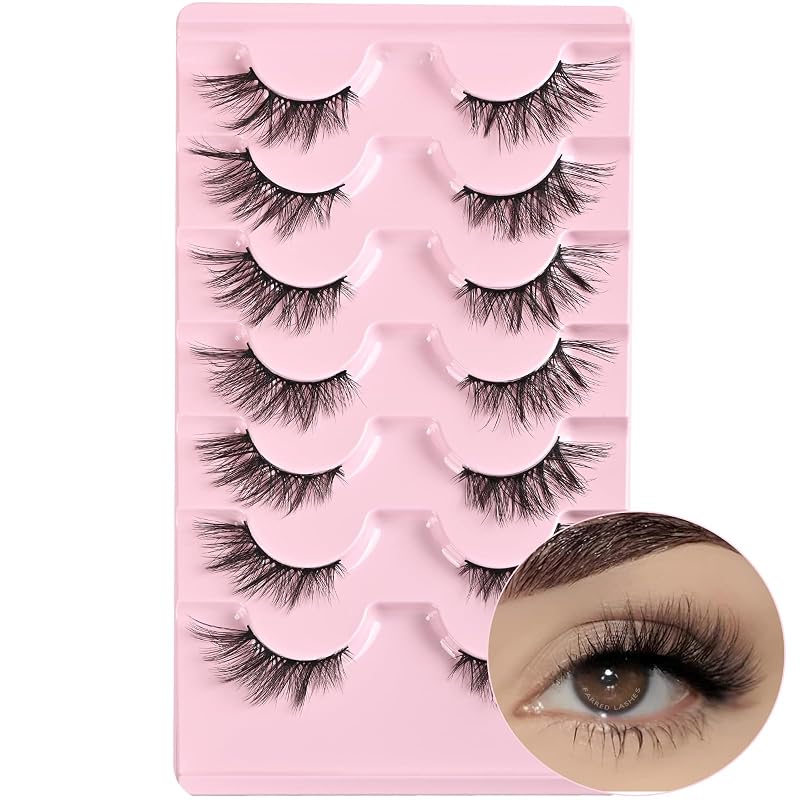 Cílios postiços meia-lua FARRED Cat Eye, modelo A13, 5–14 mm, 7 pares