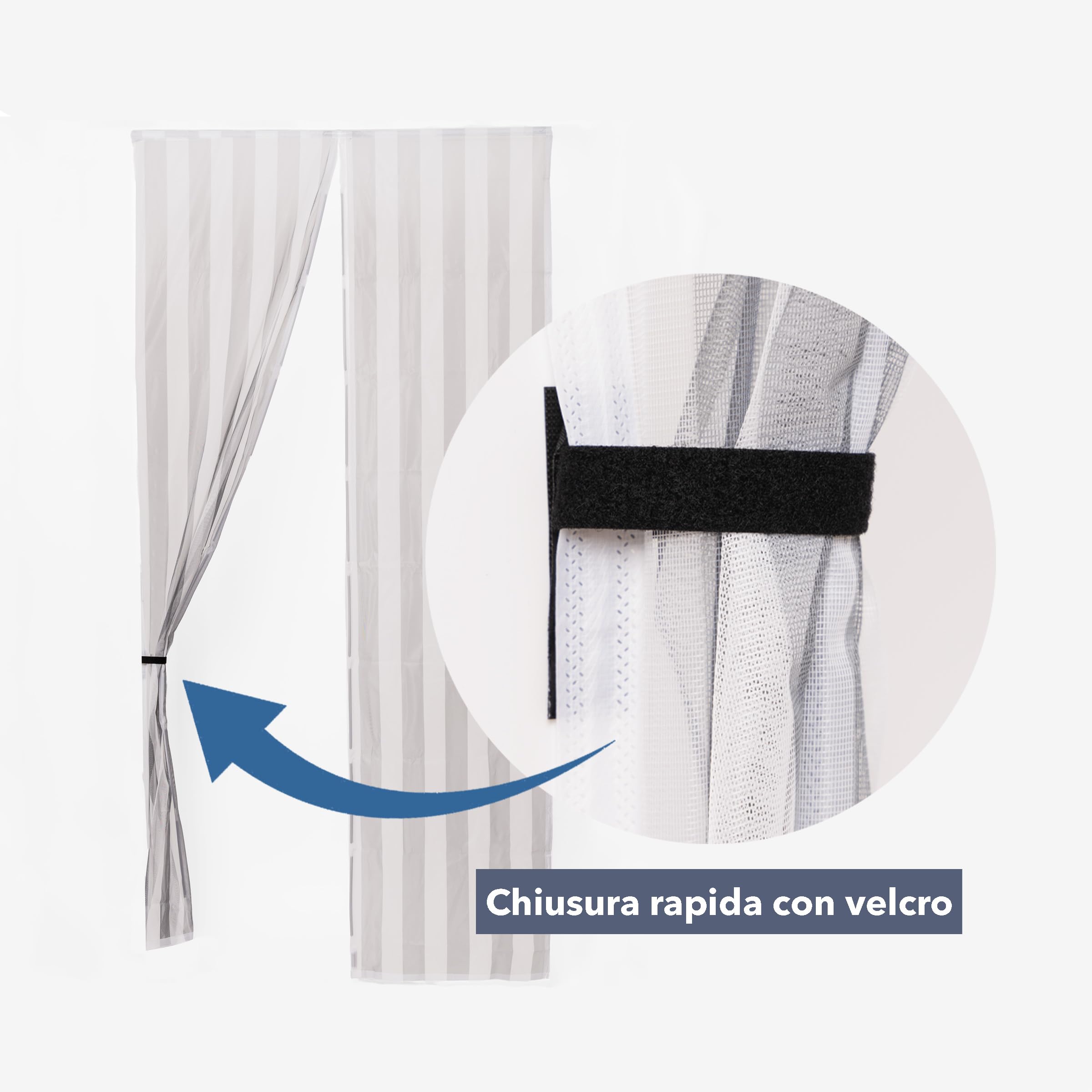 BricoShopping Zanzariera Magnetica Tenda Zanzariera REGOLABILE con MAGNETE CONTINUO calamita interna Per Balcone E Porta Finestra Fissaggio Rapido Su Balconi In Legno Alluminio (BiColor, 105x240 cm)