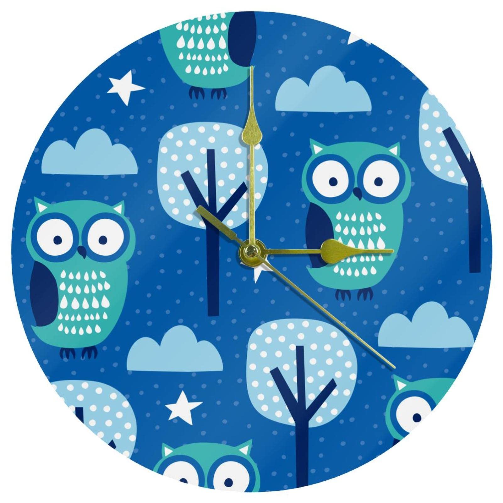 Horloge chouette silencieuse pour décorer la chambre enfant et le bureau