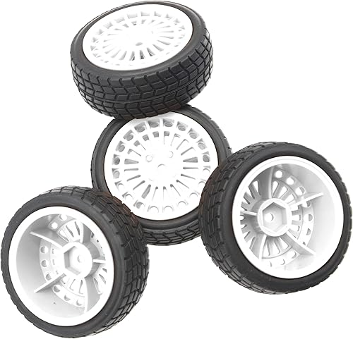 Miniatura 8 de OD2.75 pulgadas de nailon de 0.472 in hexagonales, llantas y neumáticos de goma compatibles con HSP Tamiya HPI Traxxas 110 112 en carretera, WLtoys