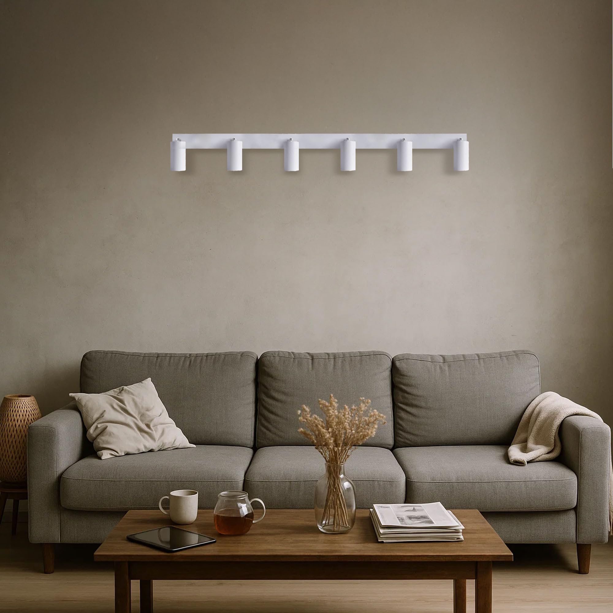 max K O M F O R T LED Deckenleuchte weiß 6x GU10 Fassung schwenkbar Deckenlampe Deckestrahler Deckenspot 866-6