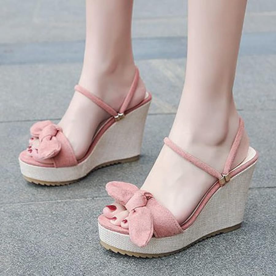Amazon.com | QSCQ Women's Elegant Bowknot Wedge Sandals