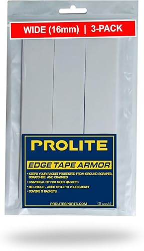PROLITE - Armadura de cinta de borde ancho para paletas de pickleball de 0.630 in Raquetas de tenis demasiado anchas para paletas de 0.551 in y más