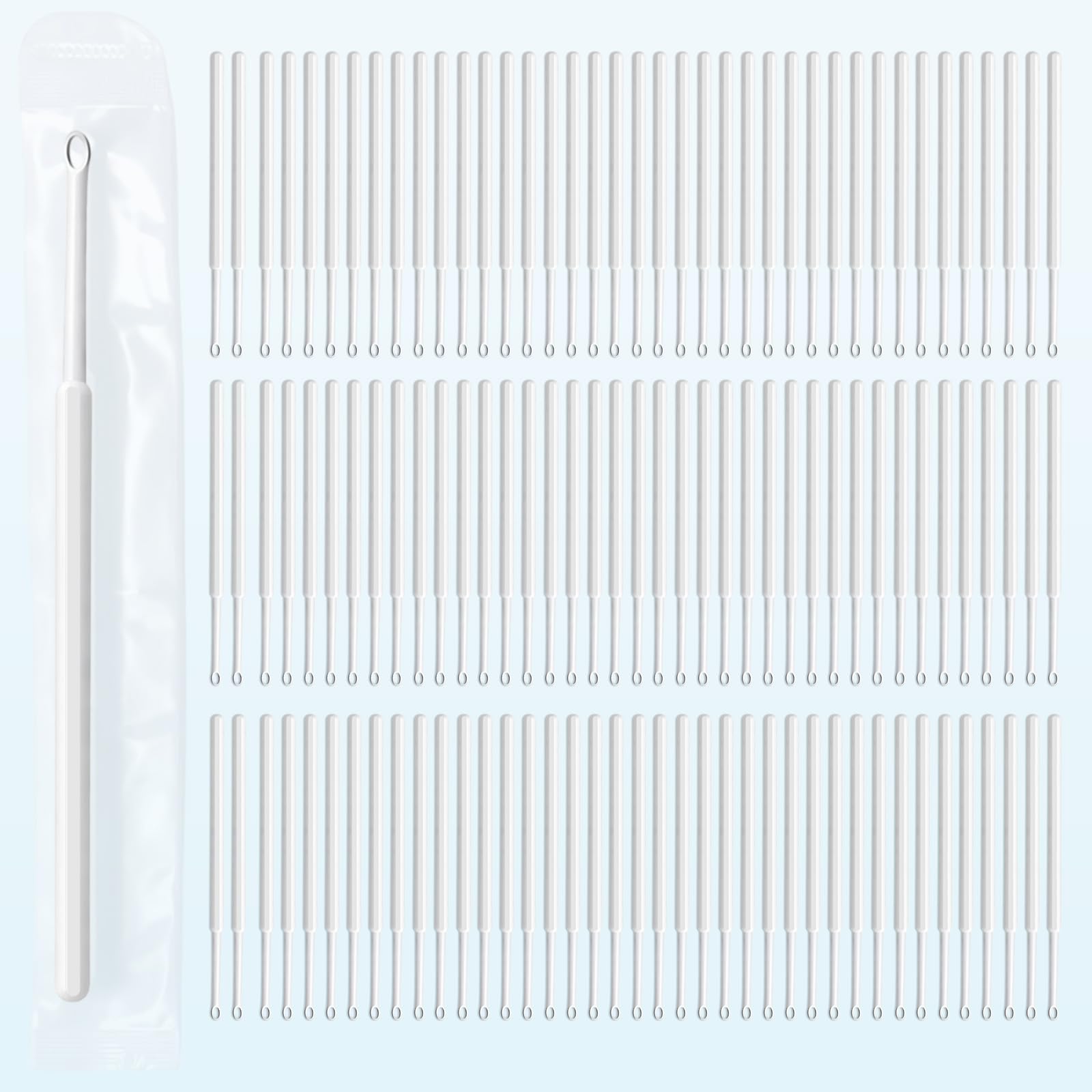 Konohan 100 Pcs Ear Wax Removal Tool, 4 mm Spoon Tip Ear Curettes Bulk