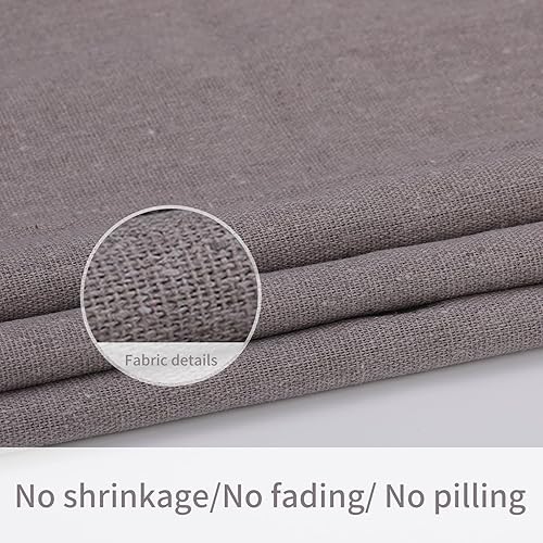Miniatura 4 de Zxiixz Tela de costura de lino gris, (59 x 19 pulgadas), tela de lino de gran tamaño, tela de lino bordada, tela de lino para punto de cruz, tela