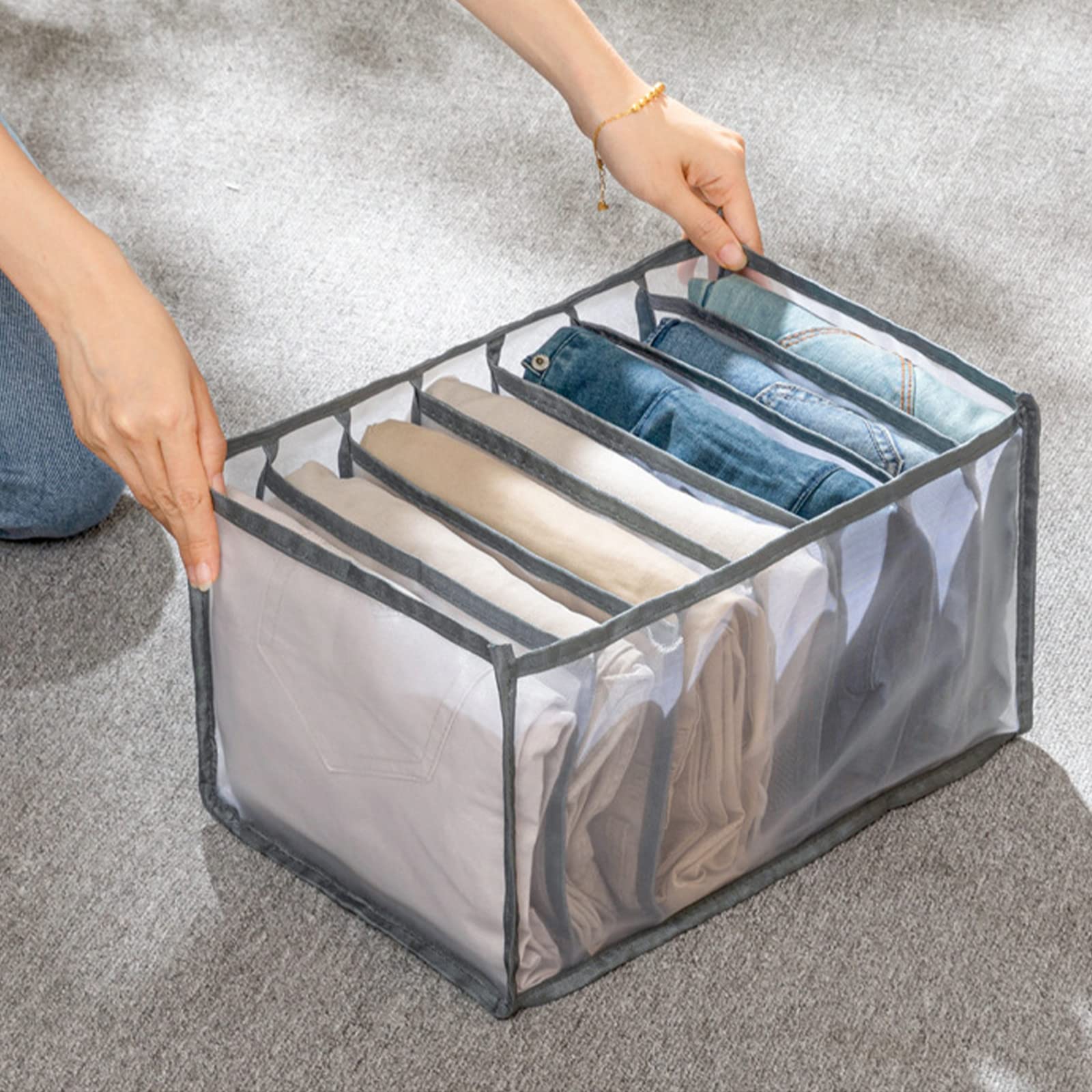 Organizer for armadio in tessuto Oxford a rete di nylon