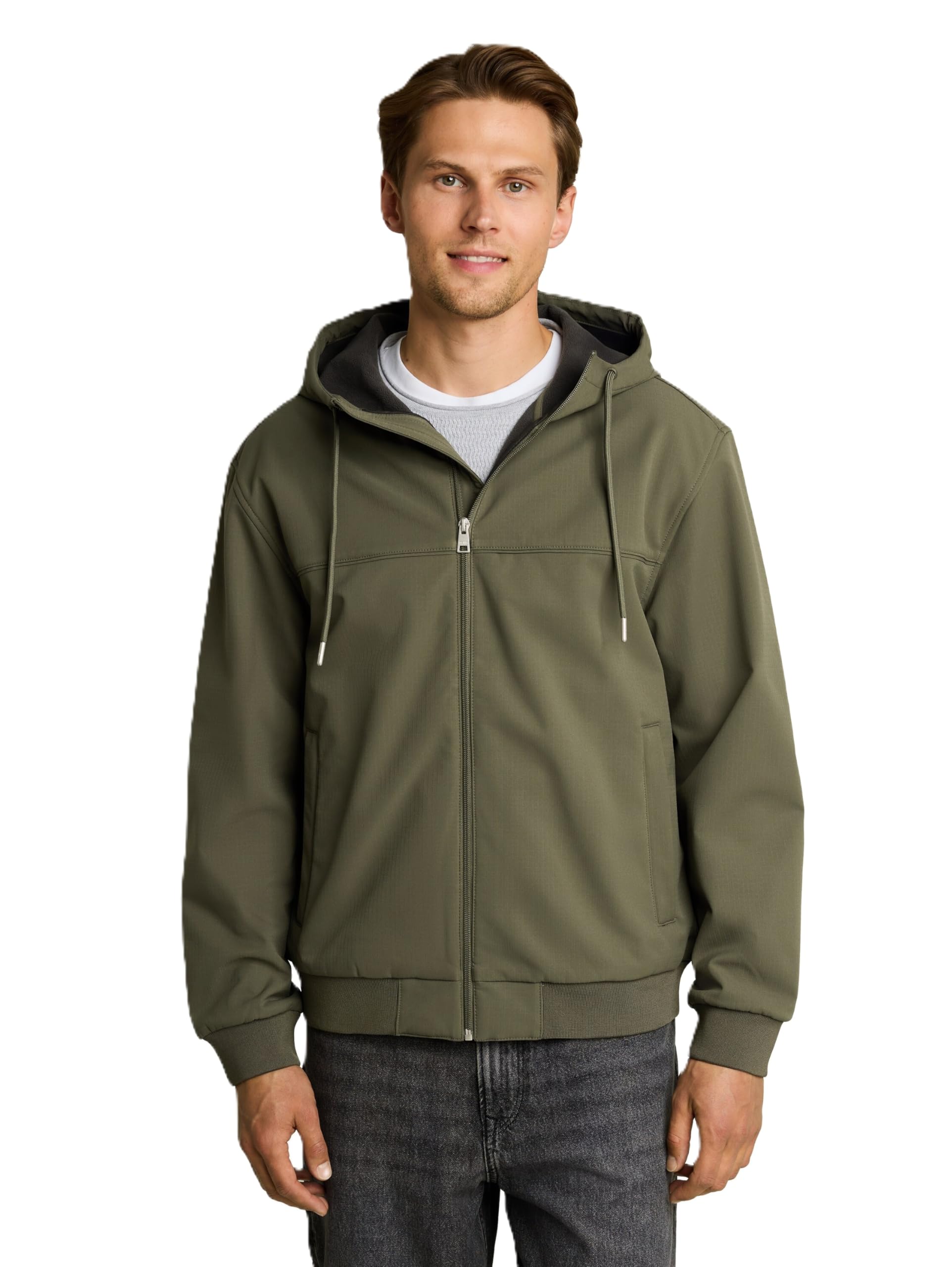 TOM TAILOR Denim Herren 1050995 Softshell Jacke mit Kapuze