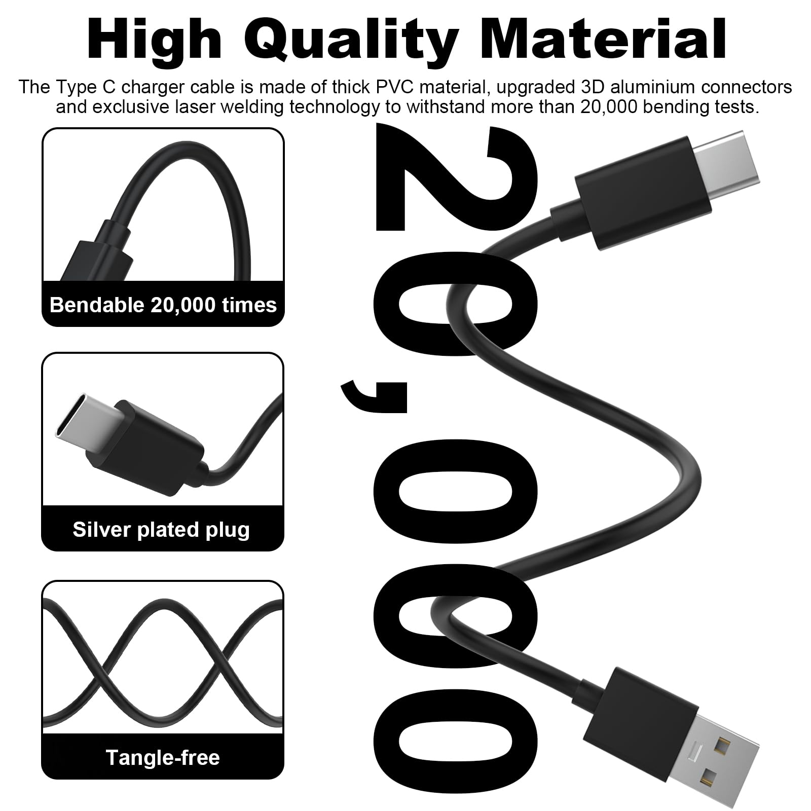 Aiivioll cavo di ricarica da USB a tipo C compatibile con Sony WH Aiivioll cavo di ricarica da USB a tipo C compatibile con Sony WH