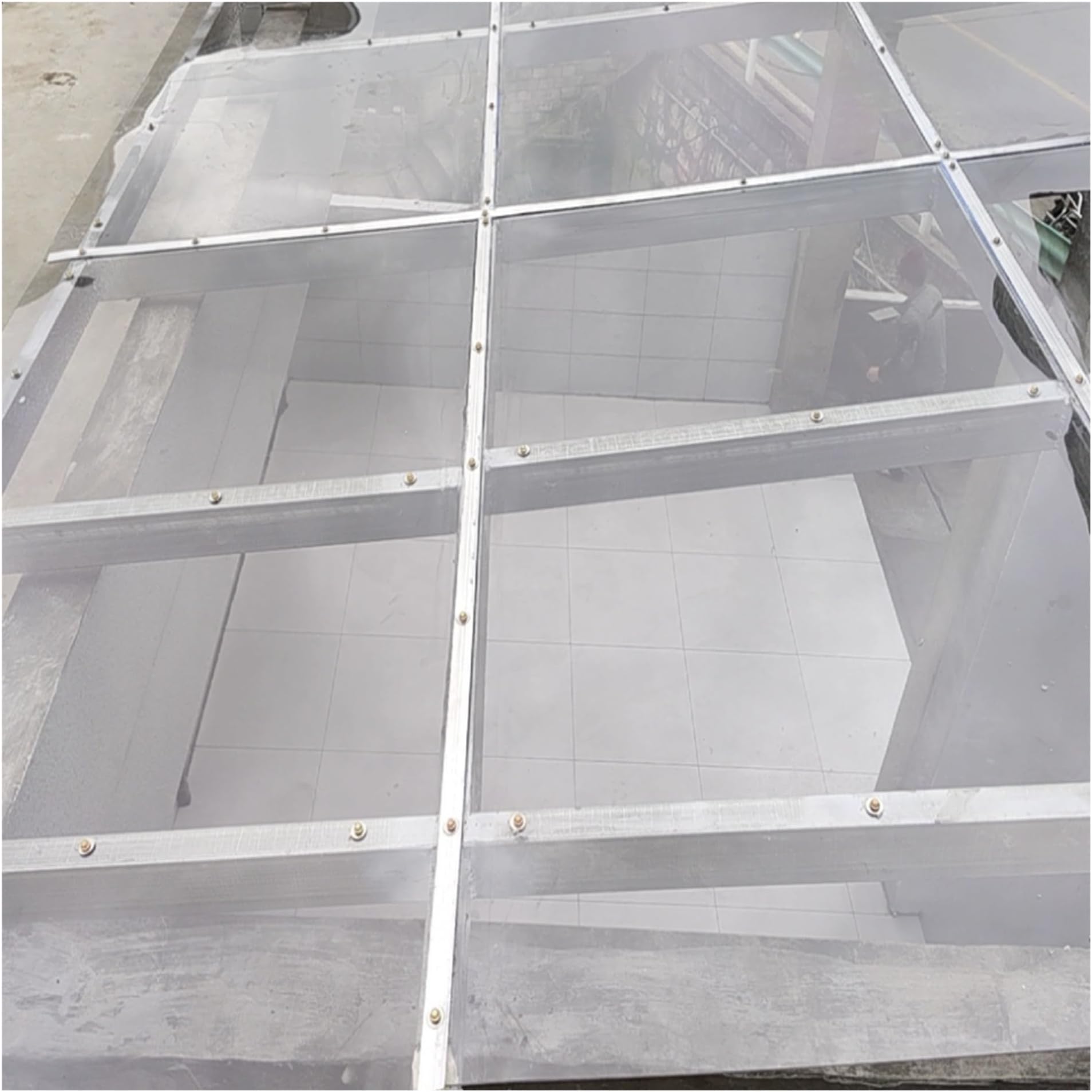 Clear Polycarbonate Sheets 1mm, Clear Polycarbonate Roofing Sheet Acrylic Plastic Sheet Daylight Panels Greenhouse for Outdoor, Greenhouses, Sheds, Carports(1x1m/3.28x3.28ft)