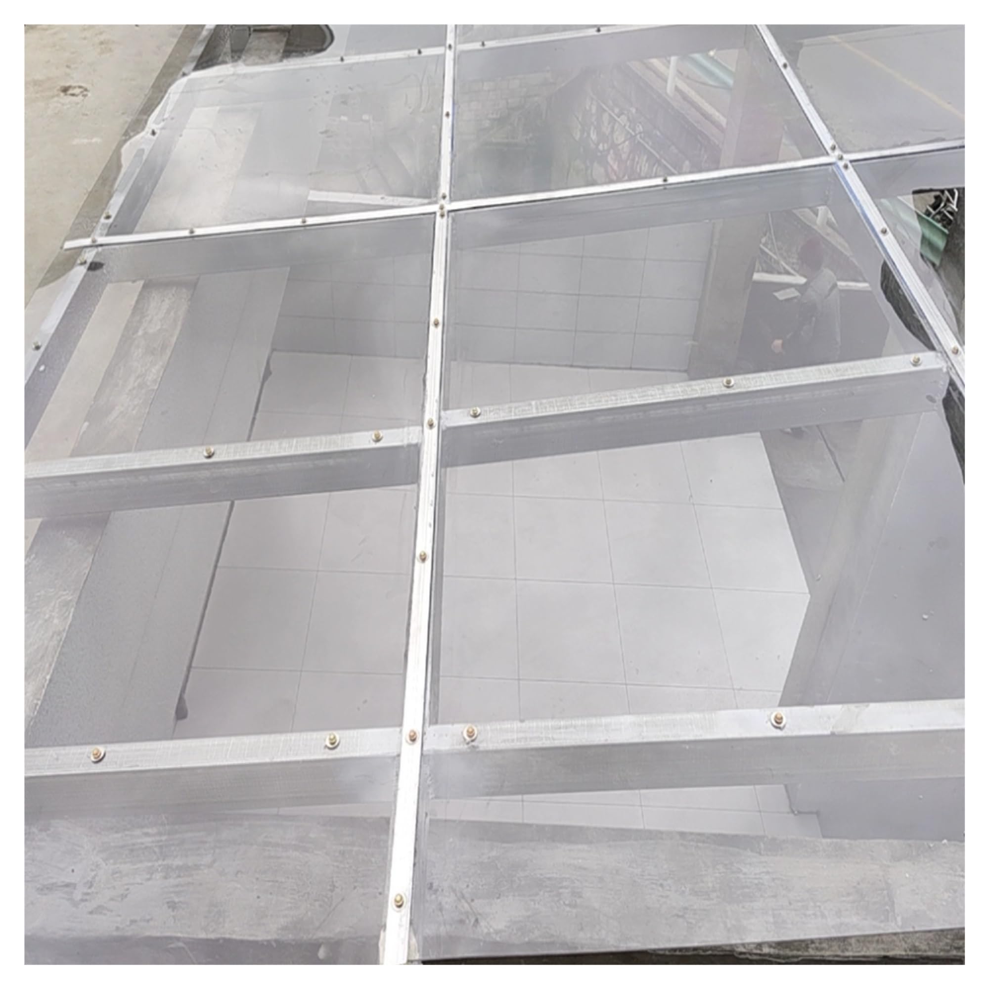 Clear Polycarbonate Sheets 1mm, Clear Polycarbonate Roofing Sheet Acrylic Plastic Sheet Daylight Panels Greenhouse for Outdoor, Greenhouses, Sheds, Carports(1x1m/3.28x3.28ft)