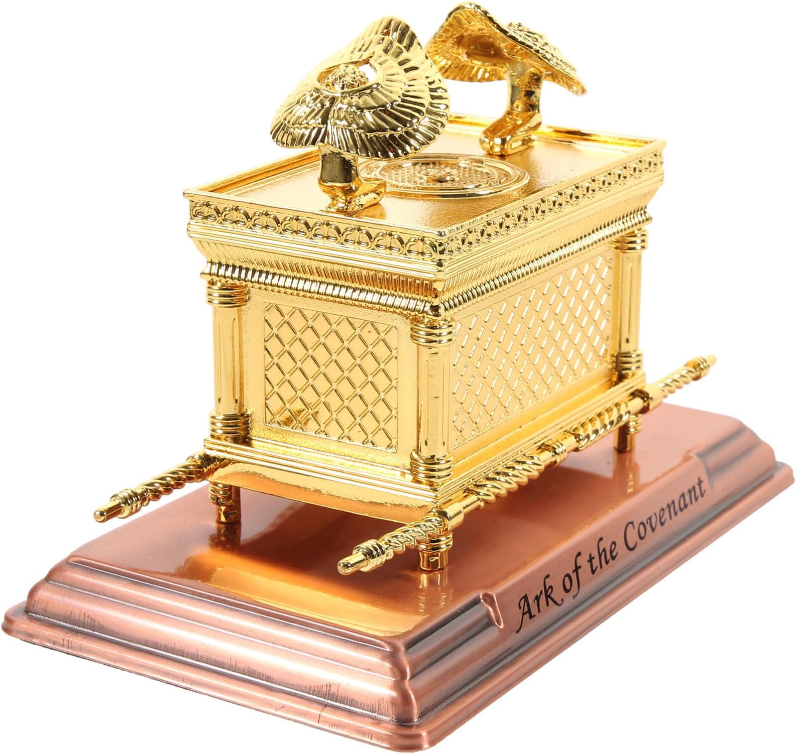 SOIMISS Ark of Model of Replica Gold Plated Statue with Contents Jewish Testimony Judaica Tabletop of Replica Statue