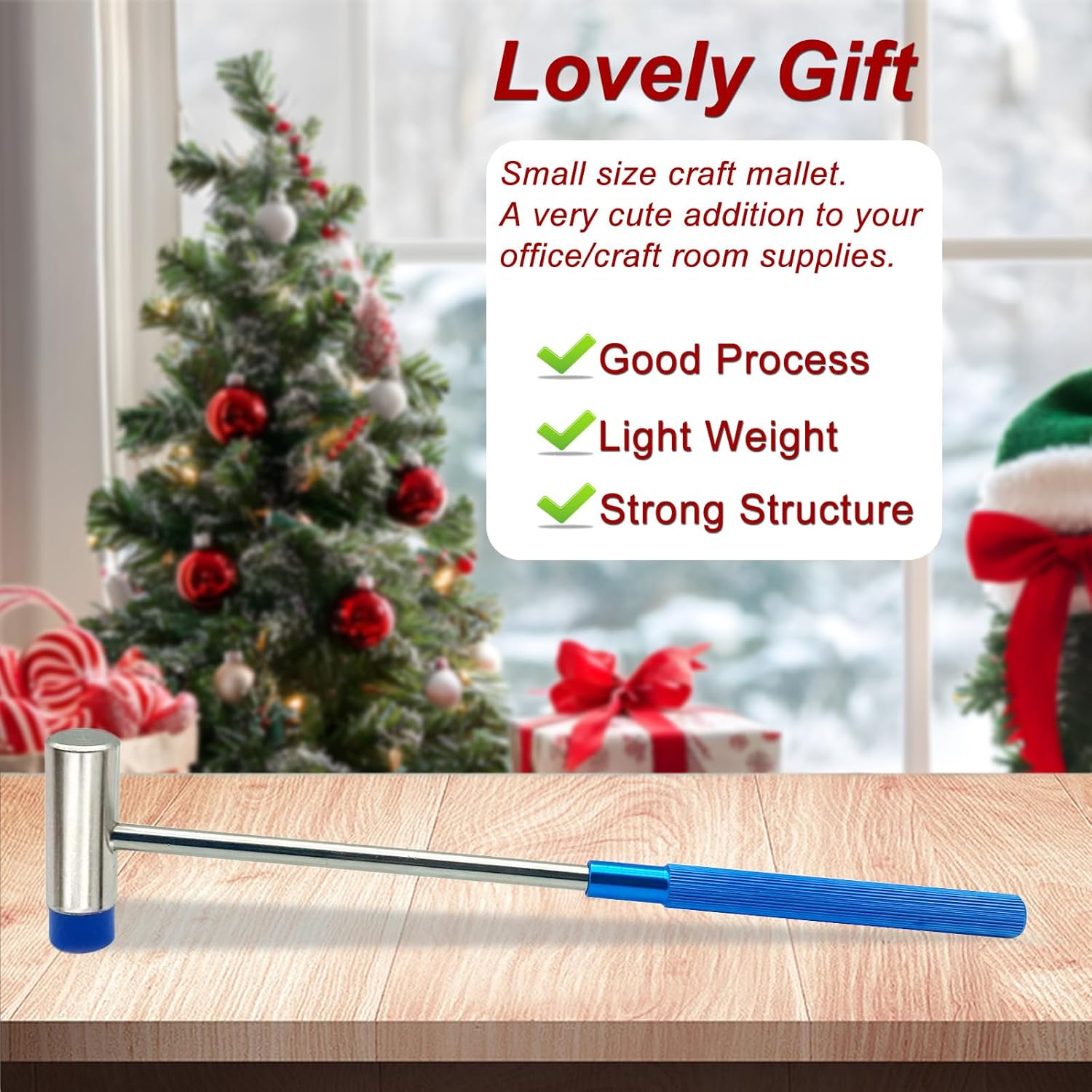 Lightweight Small Hammer for Toy Building Projects, Plastic Head and Metal Head, Small Size Craft Hammer for for Ladies and Children, Jewelry, Watch, Tuning, Woodworking, DIY, Leather