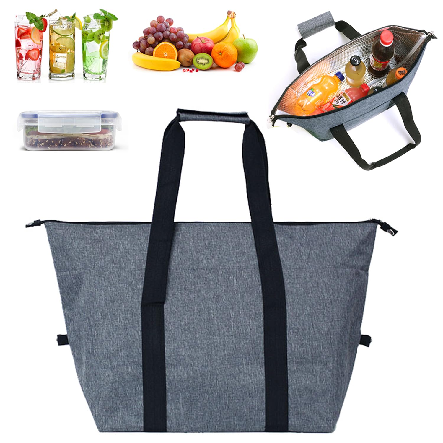 FZYCOM 20 litros Bolsa Nevera, Bolsa Térmica, Nevera Playa, Bolsas Isotermicas, Saco Termico Bolsa Térmica Porta Alimentos para Trabajo Oficina Playa Viaje Hombres Mujer
