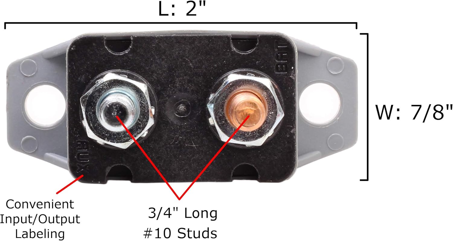 Fastronix 30A 12V Type 1 Automatic Reset Circuit Breaker with Cover : Automotive