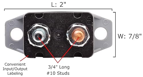 Miniatura 6 de Fastronix 40A 12V Tipo 1 Disyuntor de reinicio automático con cubierta
