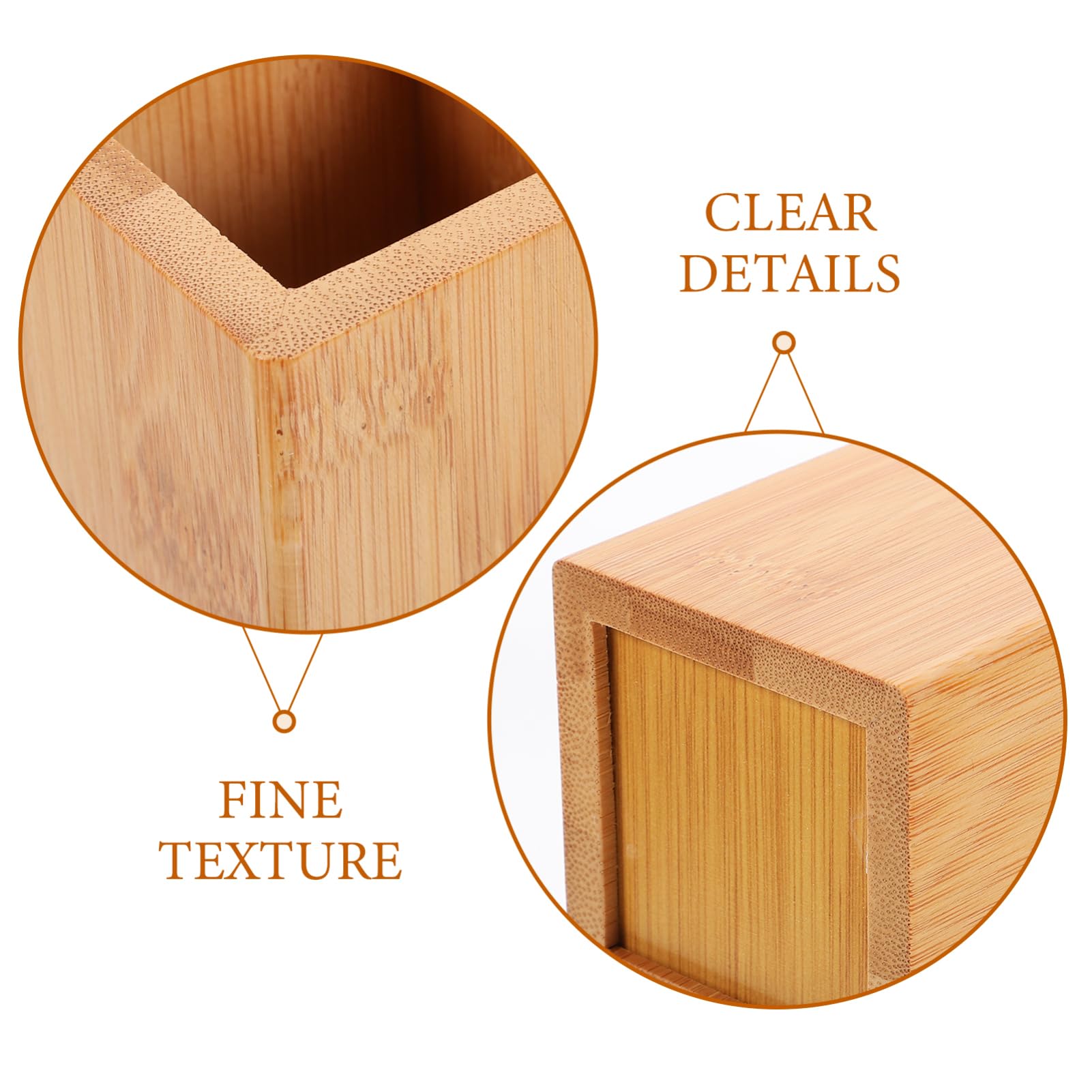 NUOBESTY 6stücke Teiliges Bamboo Pen Container Multifunktionaler Stifthalter Für Schreibtisch Zur Organisation Von Stiften Pinseln Und Kleinmaterialien Natürliche Bambusfarbe