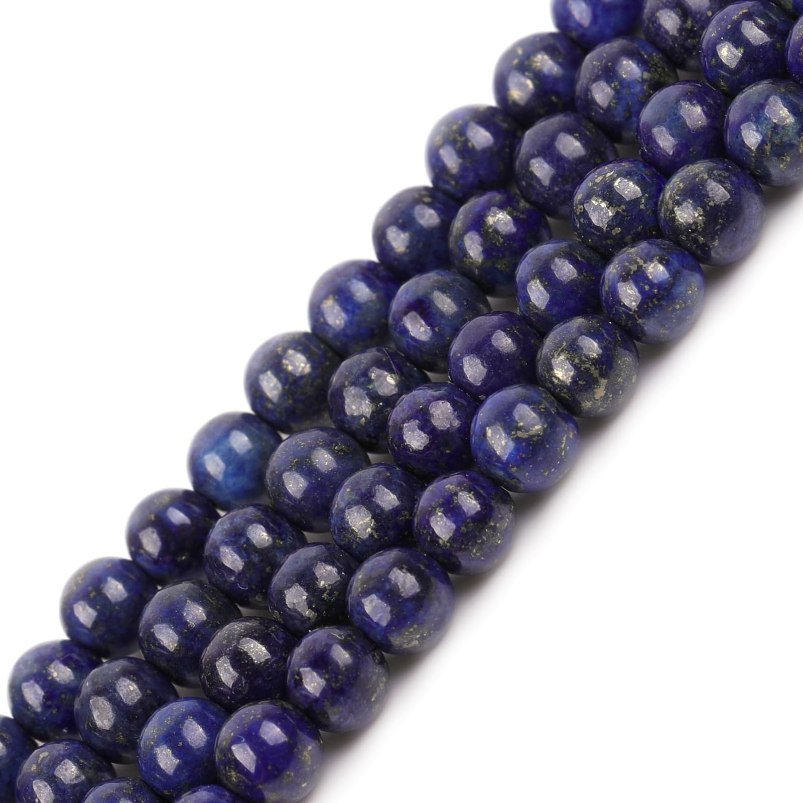GEM-Inside Natural A Grade 4mm Blue Lapis Lazuli Round Gemstone Semi Precious Loose Beads for Jewellery Making 15'' - Image 2