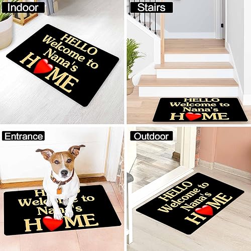 Miniatura 10 de Tapete personalizado de bienvenida para el hogar familiar, tapete personalizado para puerta interior y exterior con tu entrada de texto para casa,