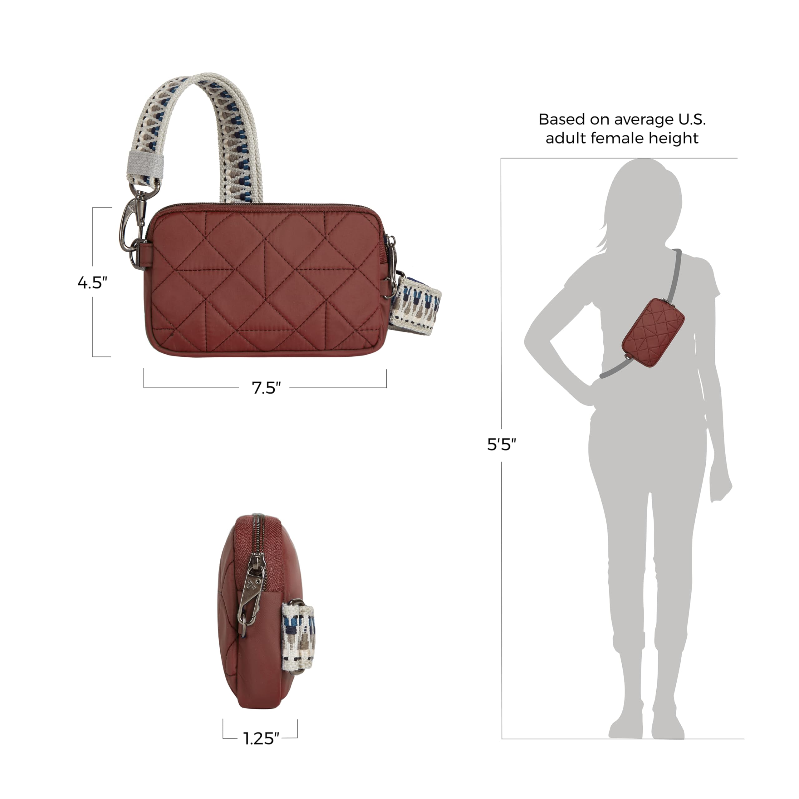Travelon Unisex's Boho Anti-theft Phone Sling Crossbody