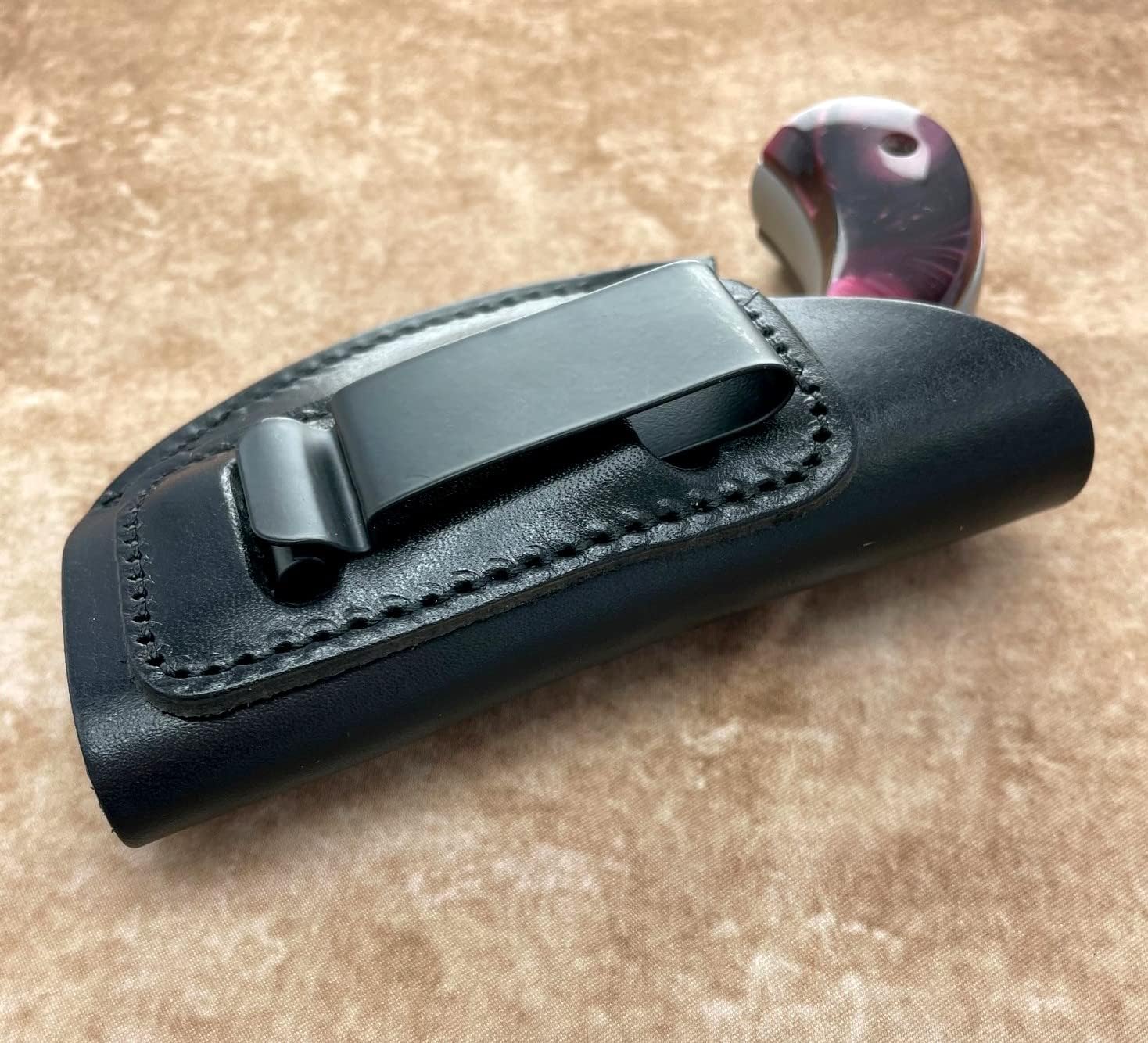 Cebeci ARMS Right Hand Black Leather Inside Pants Concealment Holster for North American ARMS NAA Mini Revolver 22 Magnum 22LR 1-1/8'' to 2'' Barrel