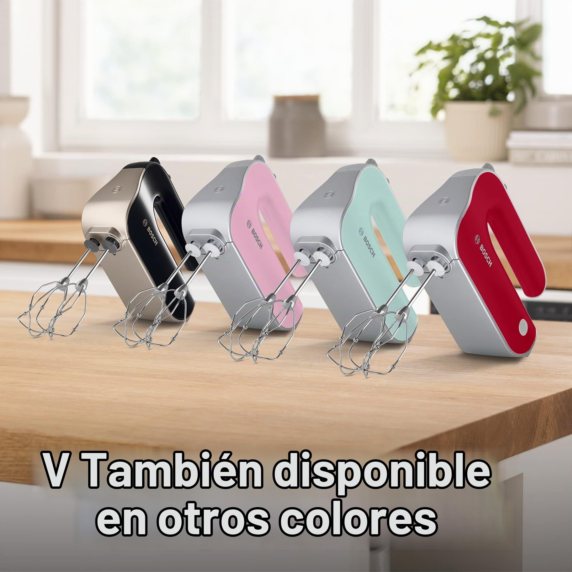 Bosch MFQ4075DE - Batidora (Batidora de mano, Plata, Blanco, Batir, Mezcla, 1,4 m, De plástico, 550 W)