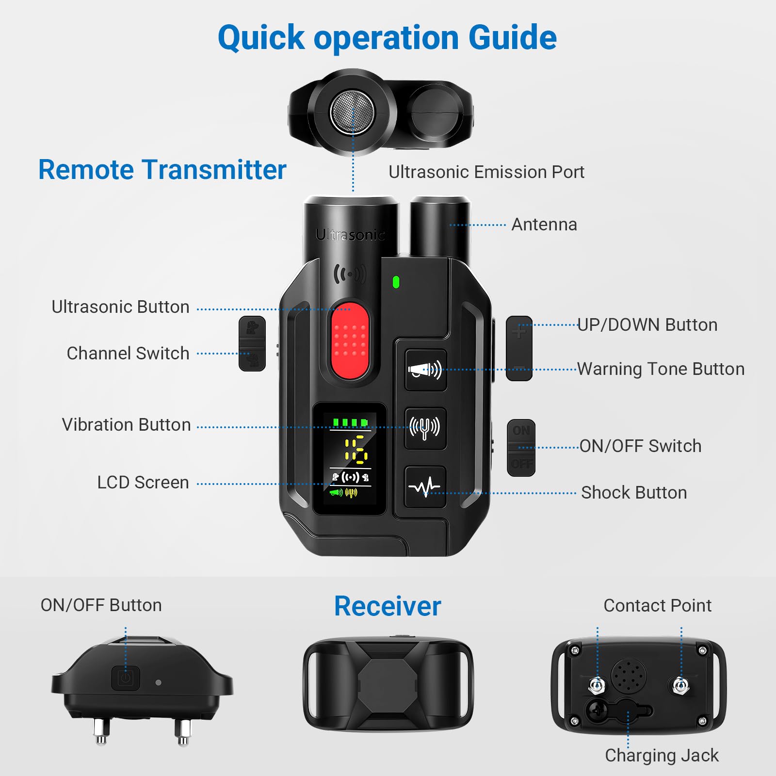 Dog Shock Collar with Remote Control,2000FT Range Dog Training Collar with 4 Training Modes,IP67 Waterproof Dog Bark Collar for Small Medium and Large Dogs - image 7