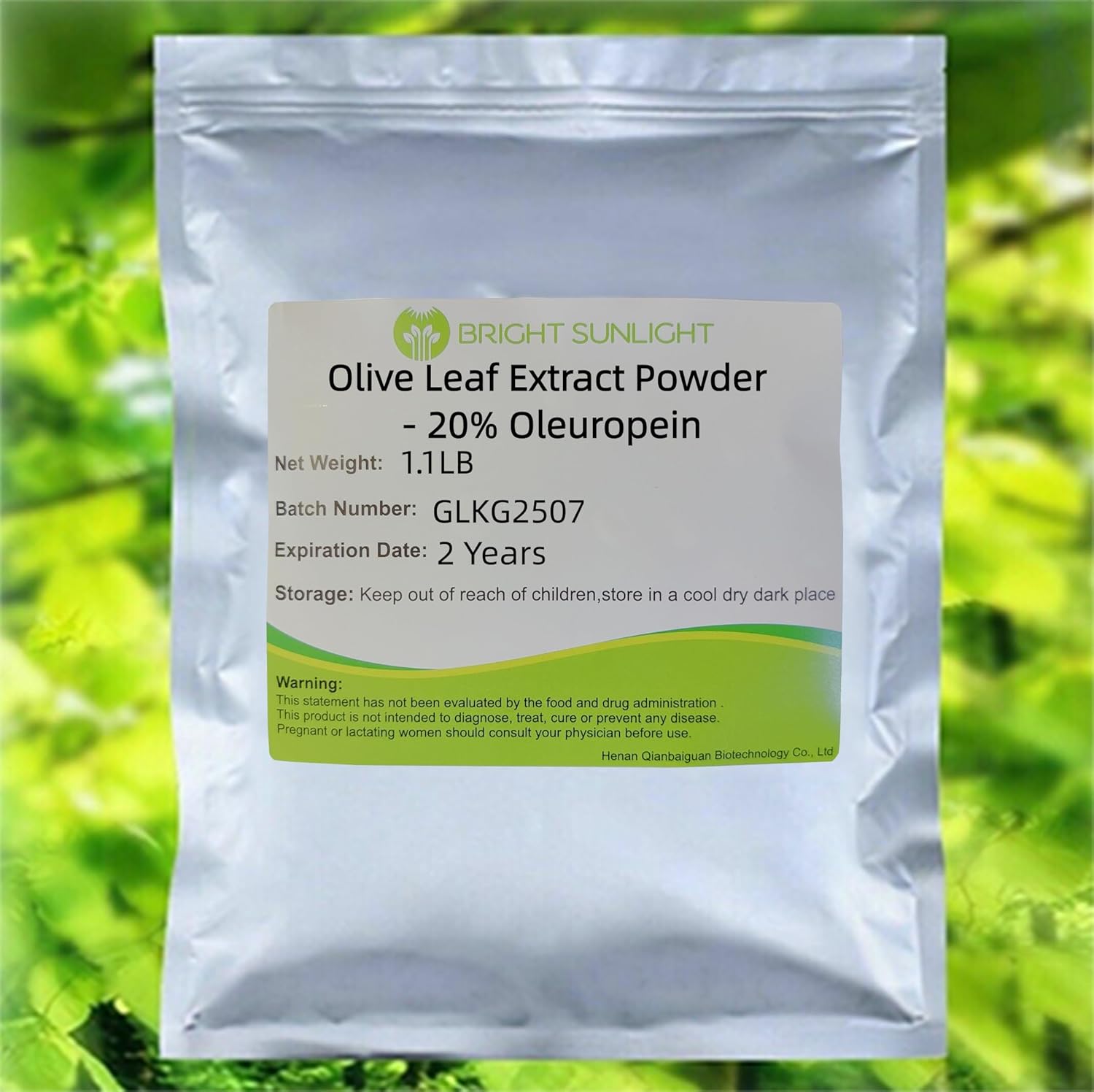 1.1LB （500g） Olive Leaf Extract Powder - 20% Oleuropein