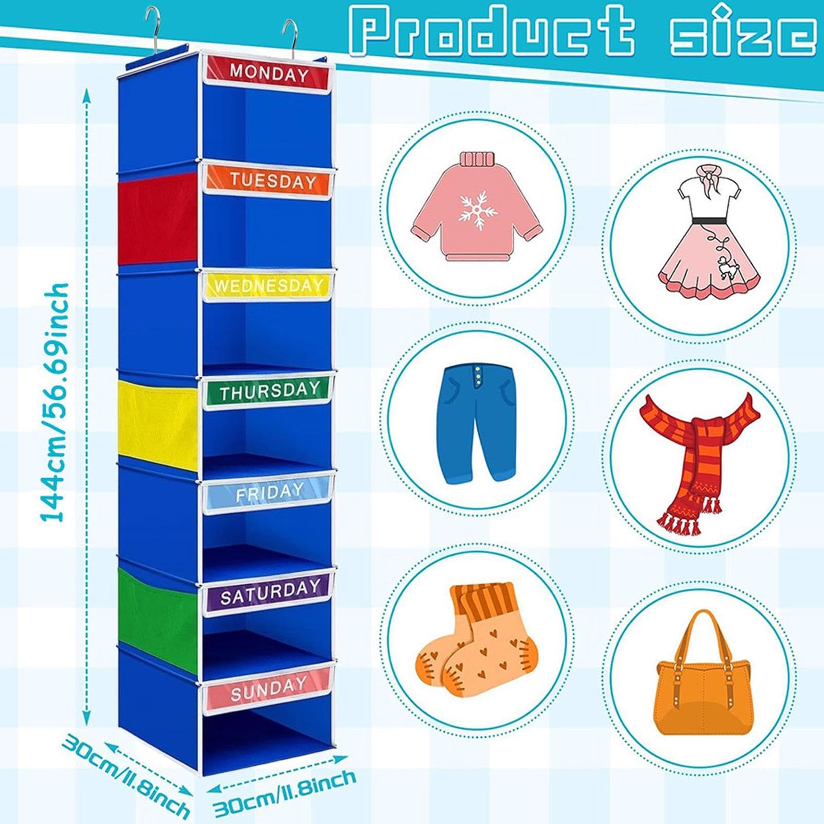 Organiseur de vêtements pour Cintre portable à étagères pliables pour la