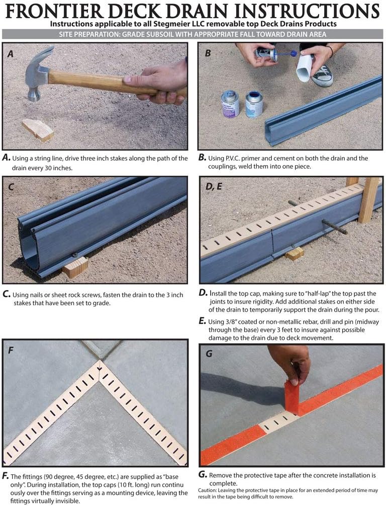 Stegmeier Flowmaster 3 Commercial Drain - Grey (5 ft. Sections) Total: 20 ft. per Carton