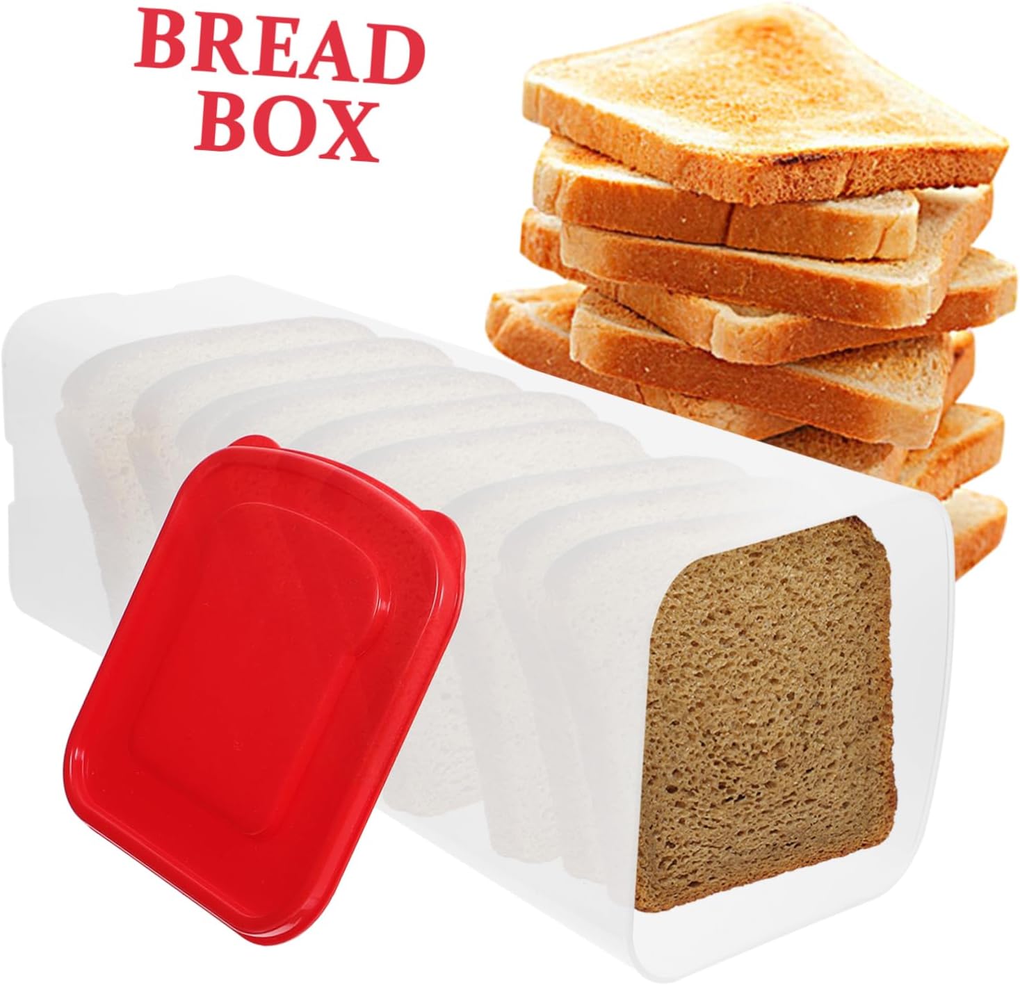 PRETYZOOM Bread Box for Fresh Bread Storage Portable Container Elegant Design for Kitchen Pantry Use
