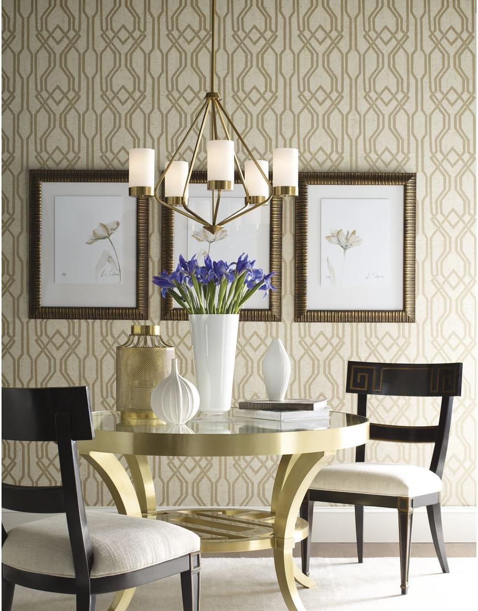 Progress Lighting Elevate Collection 3-Light Etched White Glass Mid-Century Modern Chandelier Light Brushed Bronze