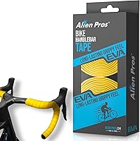 Vista 8 de ALIEN PROS Juego de 6 cintas amarillas para manillar de bicicleta EVA - Envuelve tu bicicleta para un paseo cómodo y impresionante