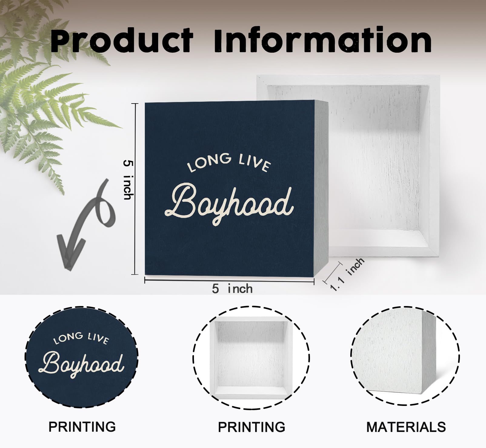 Targa in legno blu navy con scritta "Long Live Boyhood", decorazione per la cameretta dei ragazzi, decorazione per la casa per camera dei bambini, camera da letto, sala giochi, scrivania