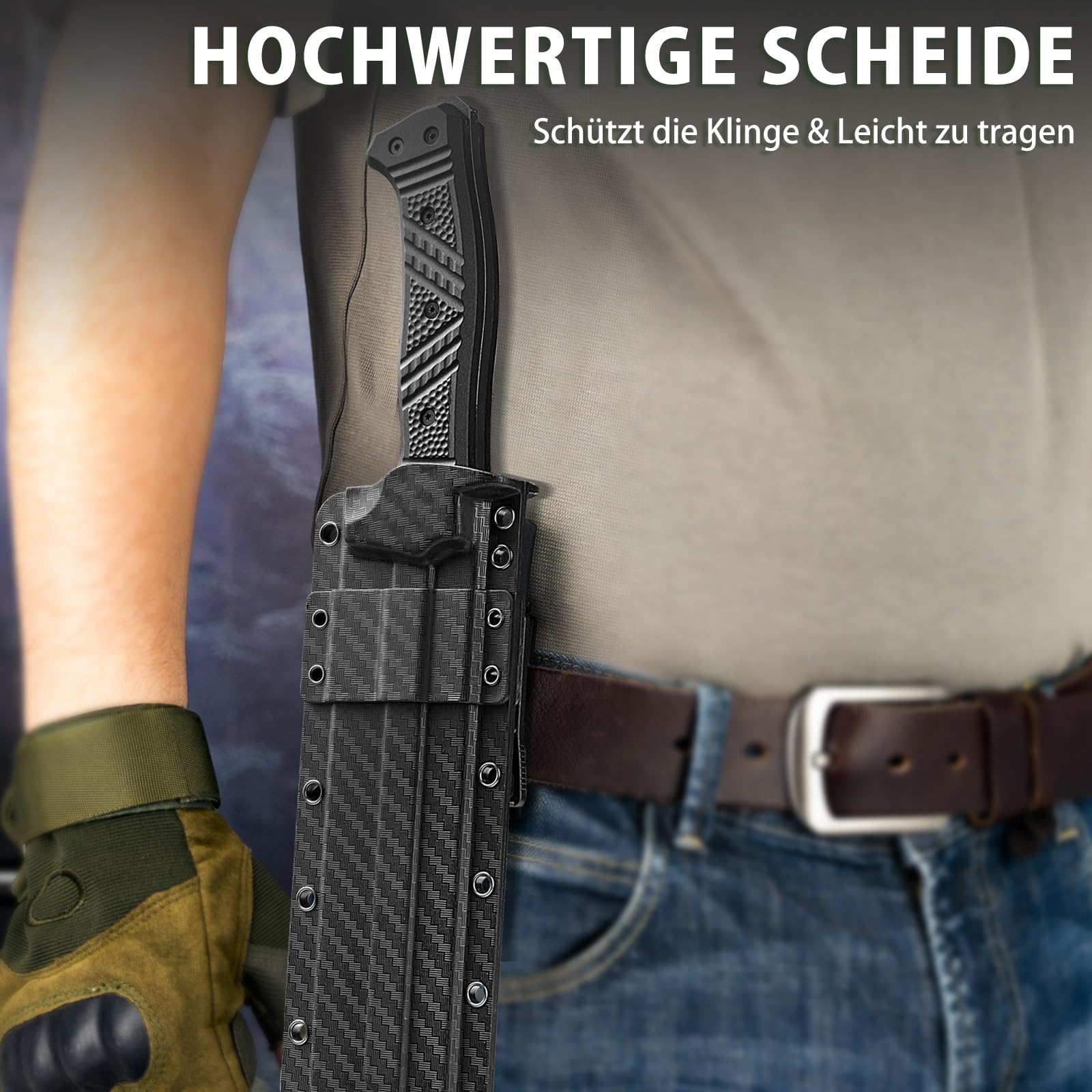 NedFoss FÖRSTER Machete, 37.5CM großes FULL TANG Survival Machete aus einem Stück Stahl mit Scheide, Scharfes Outdoor Messer, Buschmesser für Gartenarbeit, Bushcraft & Outdoor