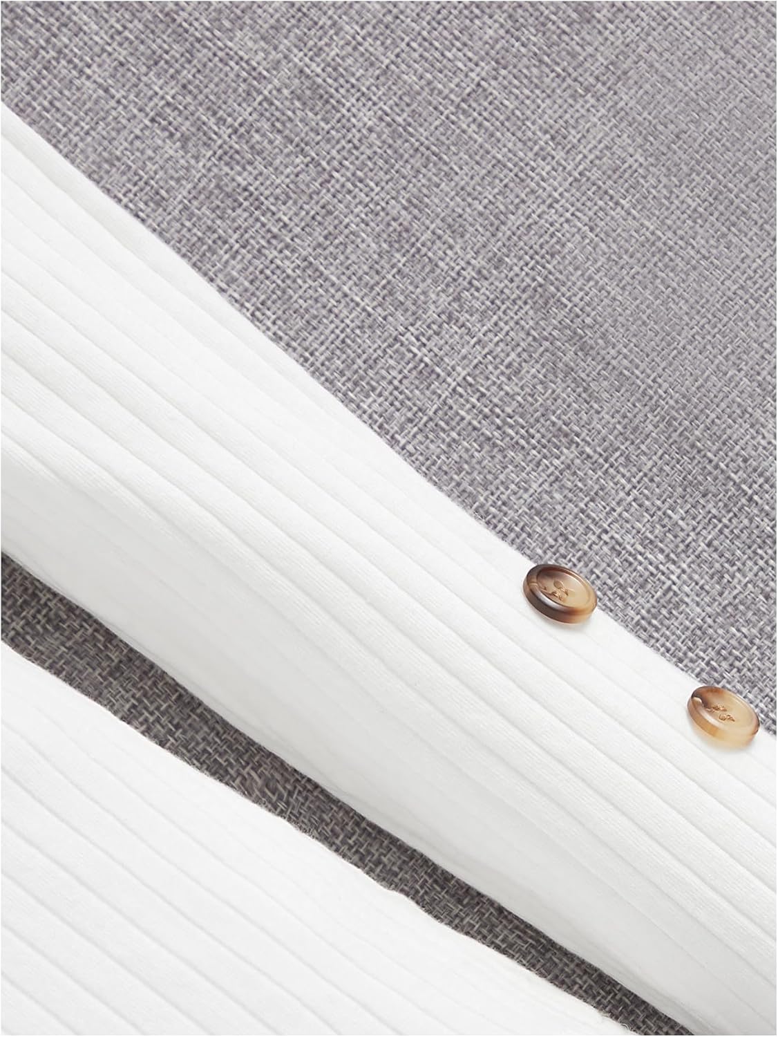 Floerns Girl's Mock Neck Fitted T Shirt Puff Long Sleeve Ruffle Button Ribbed Knit Tee Tops - Image 2