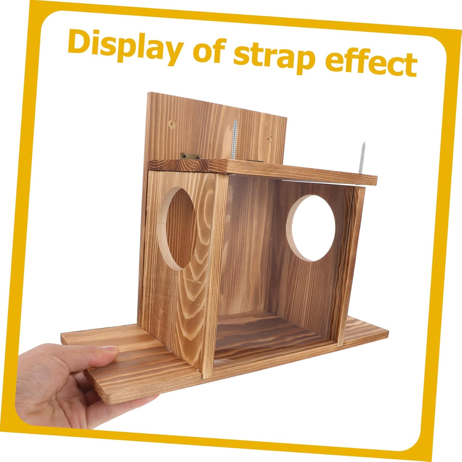 YARNOW Outdoor Squirrel Feeder Hanging Feeding Box for Garden Use Attracts Wildlife Easy to Clean for Nuts and