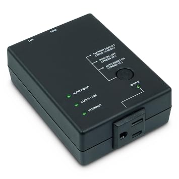 ezOutlet5 - Internet Enabled IP & Wi-Fi Remote Power Switch with Automatic Reboot - iOS | Android | Cloud | Web | Google Home Controllable - Single AC Power Outlet - Model EZ-72b