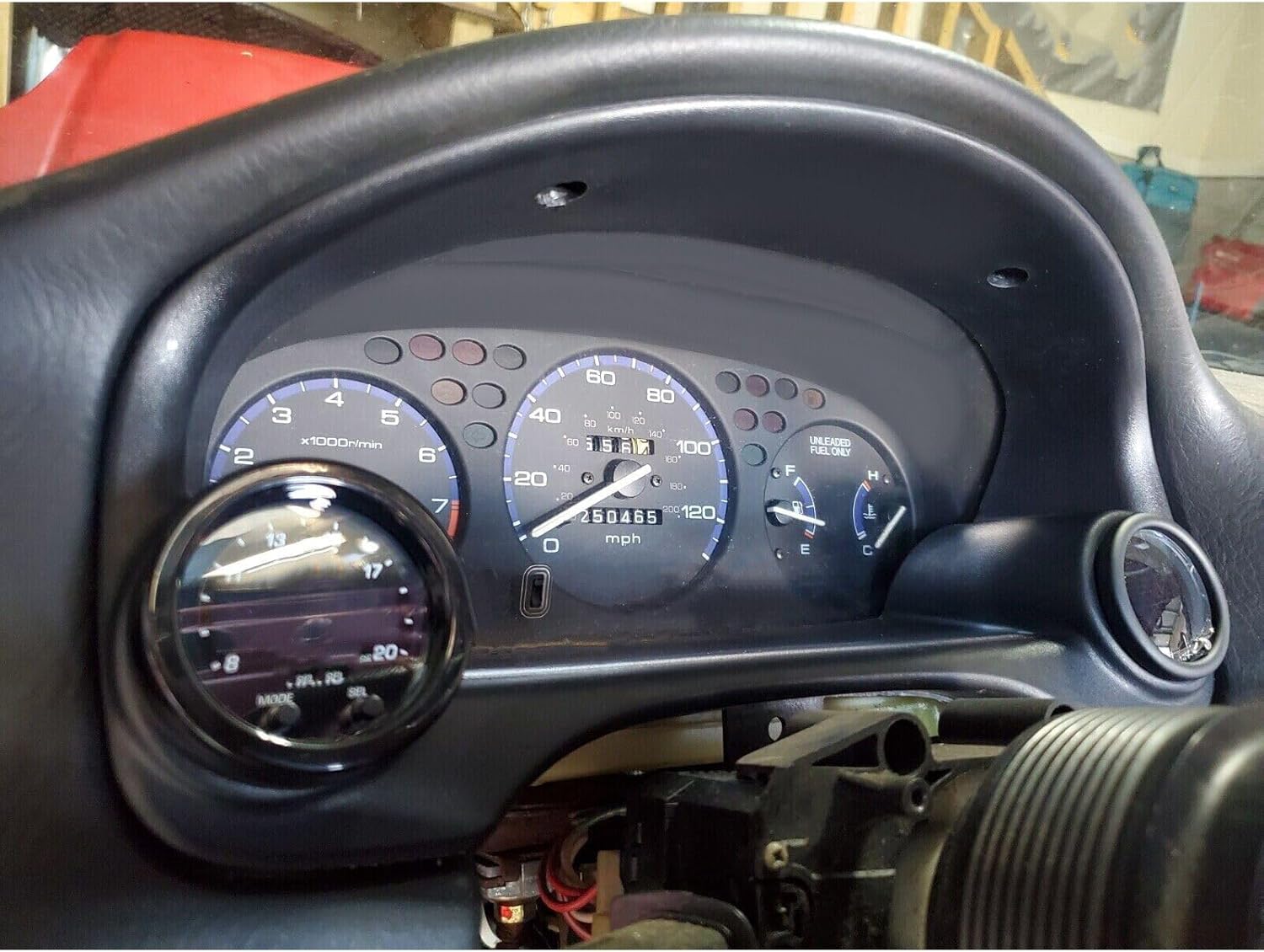 Dual Gauge Meter Cluster Bezel 52mm-60mm Black Rear Plastic BAP11557 BXGA-00201 HDGPMCB5F9HCB