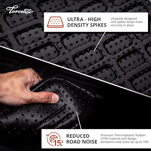 Miniatura 4 de Alfombrillas para todo tipo de clima compatibles con Ford F-150 Super Crew Cab 2015-2024 | Forro de fila delantera con picos de ultra alta densidad,