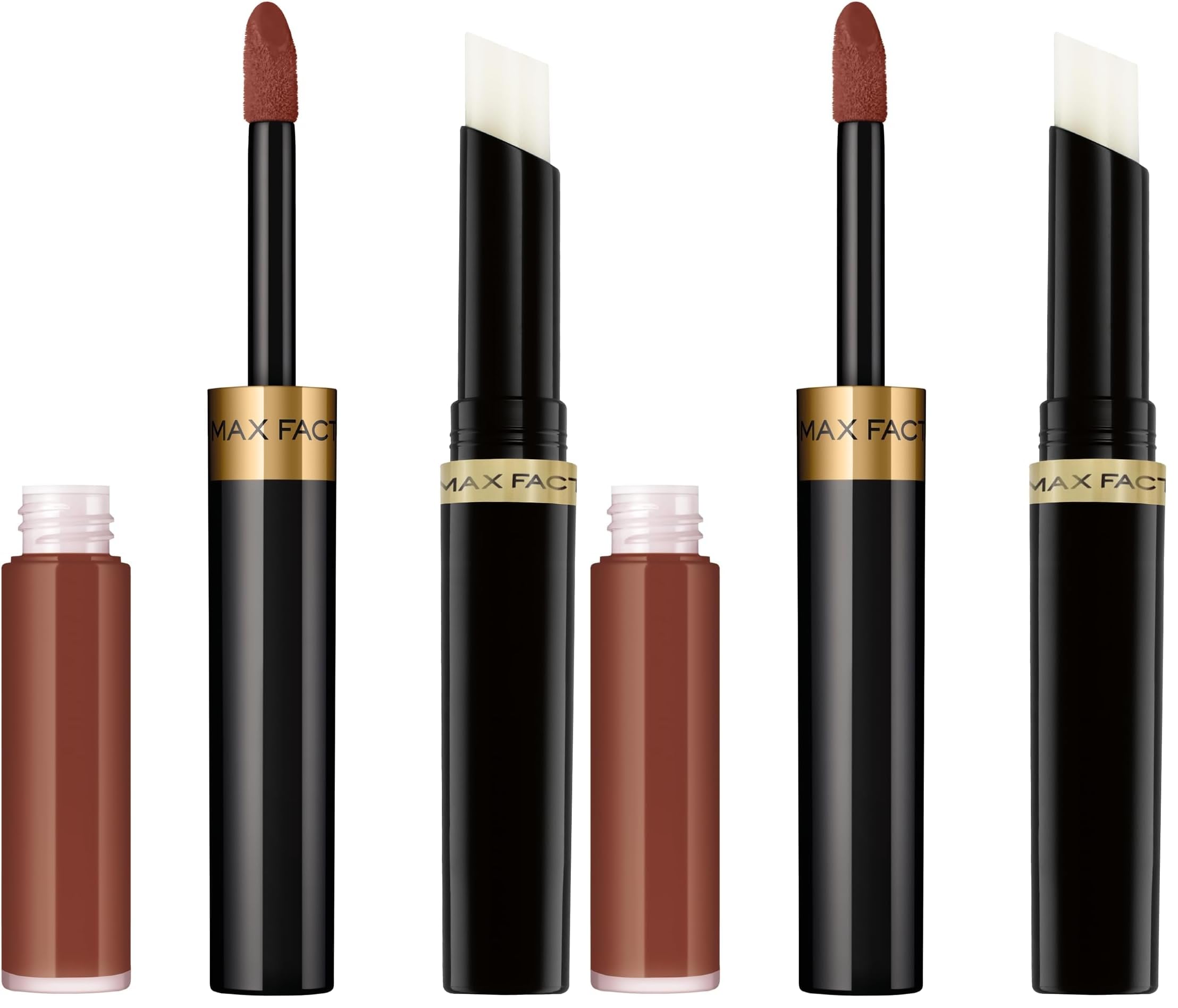 Max Factor Lipfinity Lip Colour Caffeinated 200 – Kussechter Lippenstift mit 24h Halt ohne auszutrocknen, intensiver Farbabgabe & präzisem Applikator - mit intensiv pflegendem Gloss-Top Coat