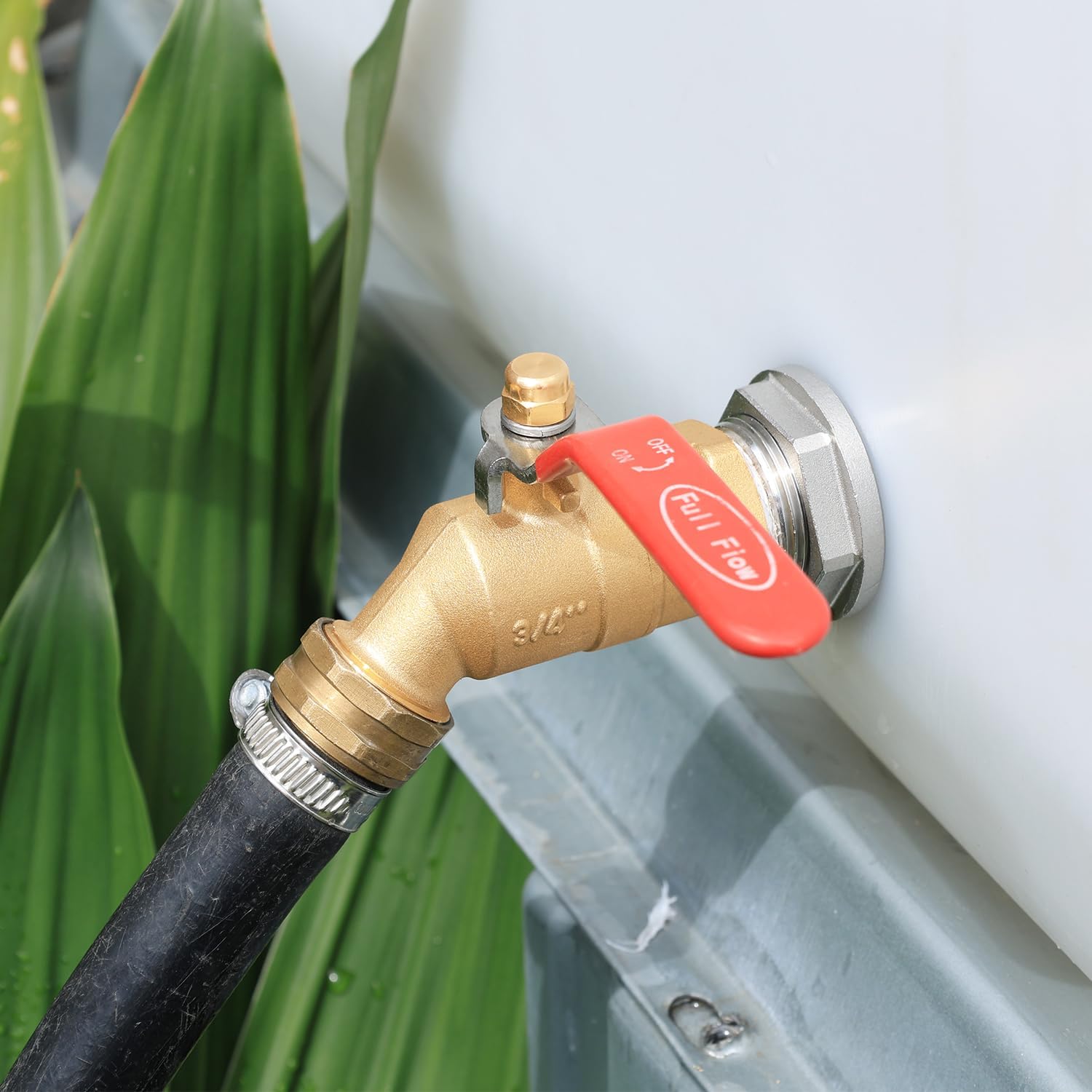 UNWAVER Garden Hose Full Flow Faucets Heavy Brass Bibb 3/4" Male NPT inlet Connection with Male GHT water hose outlet(3/4 inlet Long Handle and Butterfly Handle 2PCS)