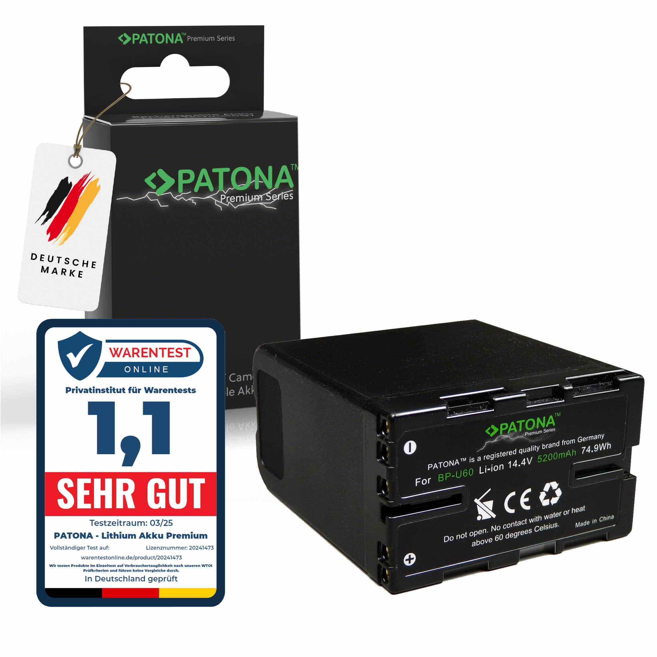 Trade-Shop Akku 4400mAh – Für Sony BP-U65 / BP-U95 – Mit LED-Anzeige & Infochip Trade-Shop Akku 4400mAh – Für Sony BP-U65 / BP-U95 – Mit LED-Anzeige & Infochip